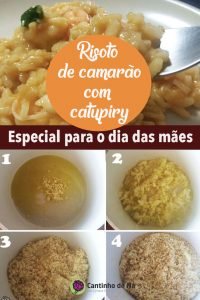 Receita de risoto de Camarão com catupiry