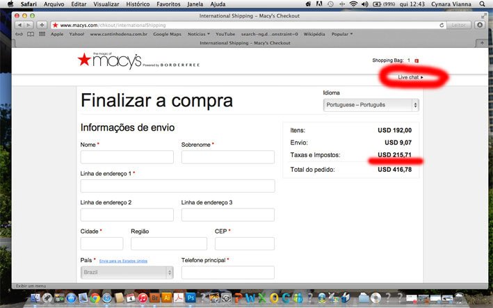 Como comprar na Macys pela internet