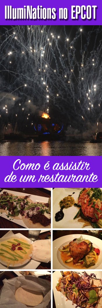 Como assistir ao IllumiNations de um restaurante no Epcot