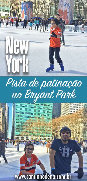 Como é pista de patinação no Bryant Parl em New York