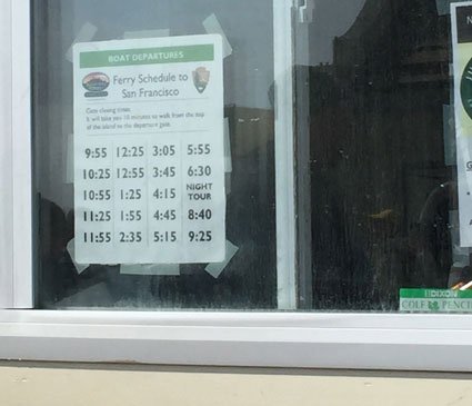 Alcatraz-horarios-ferry