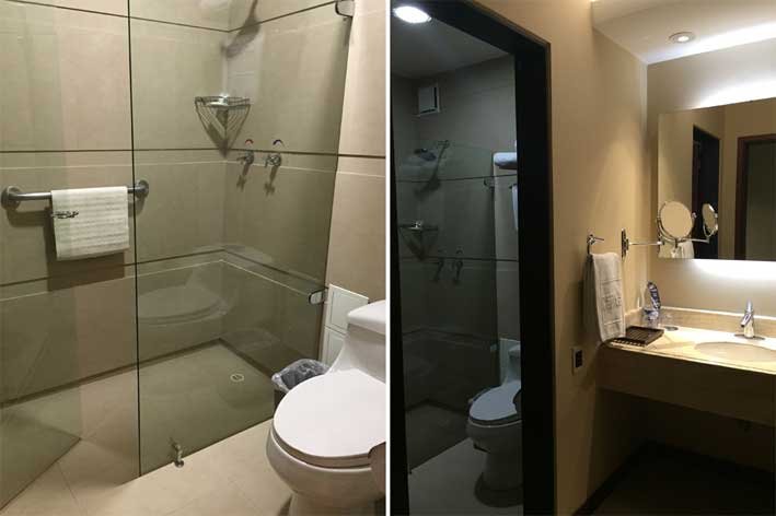 Hotel-perto-do-aeroporto-em-Bogota-banheiro