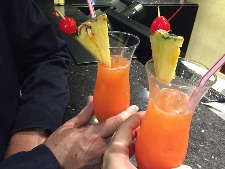 Drinks de boas-vindas