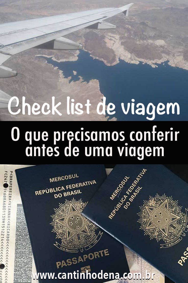 Check list antes de viajar