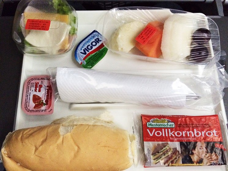 Refeições no voo Condor