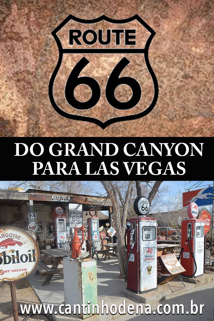 De carro pela Rota 66 do Grand Canyon para Las Vegas