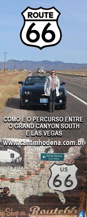 De carro do Grand Canyon para Las Vegas pela Rota 66