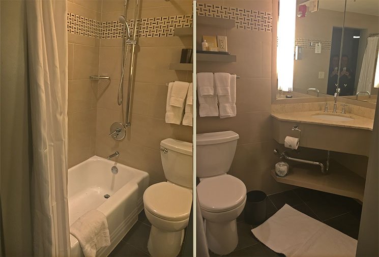 hotel em Boston banheiro