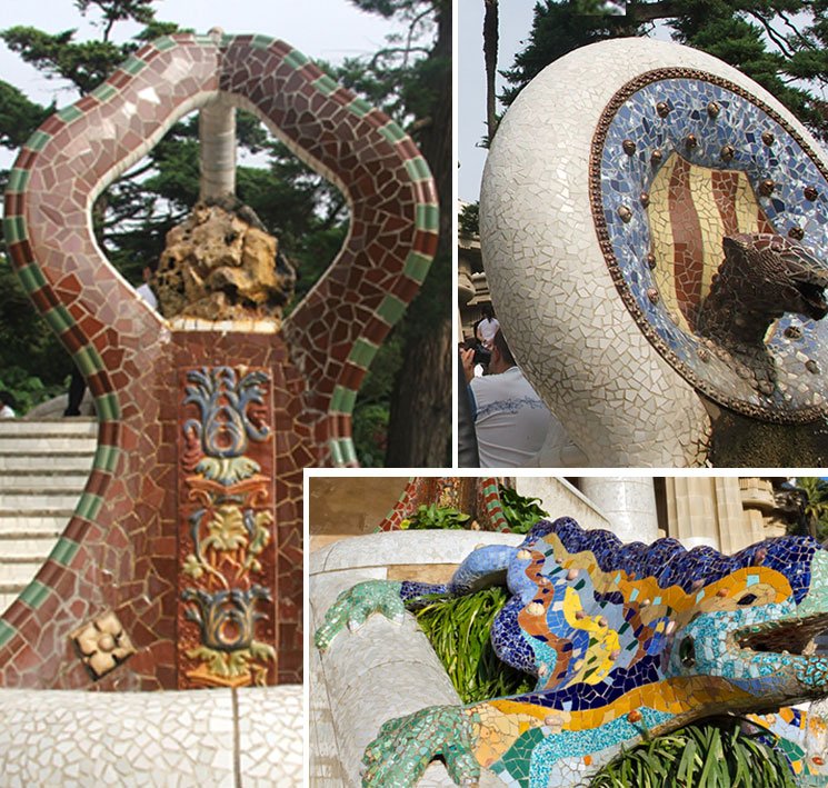 O lindo Parque Güell em Barcelona