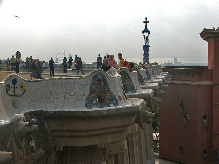 O lindo Parque Güell em Barcelona