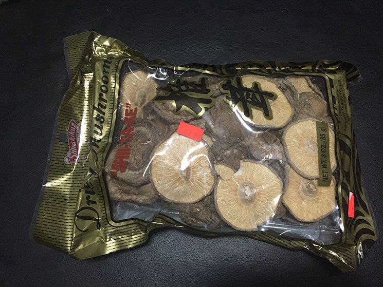 Shitake comprado em Chinatown em New York