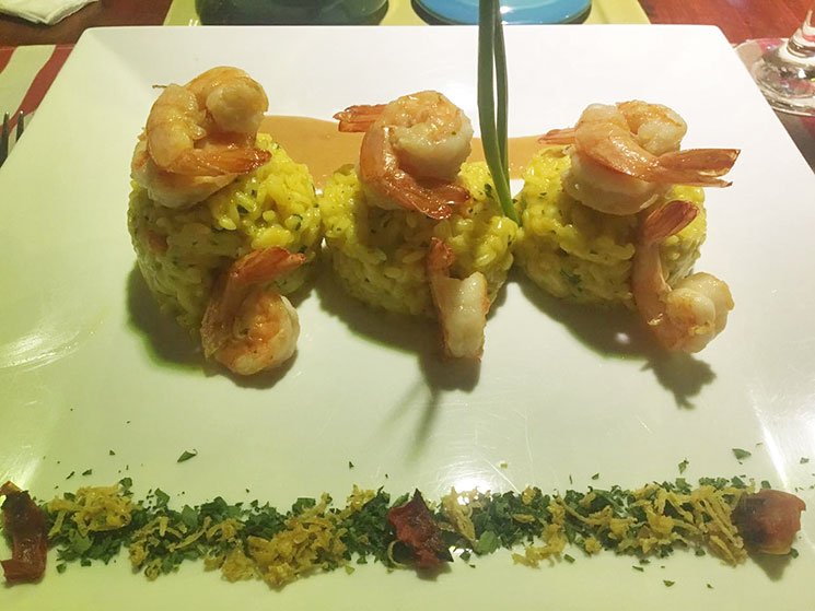 Risoto de camarão do Restaurante Tuyn em Maragogi