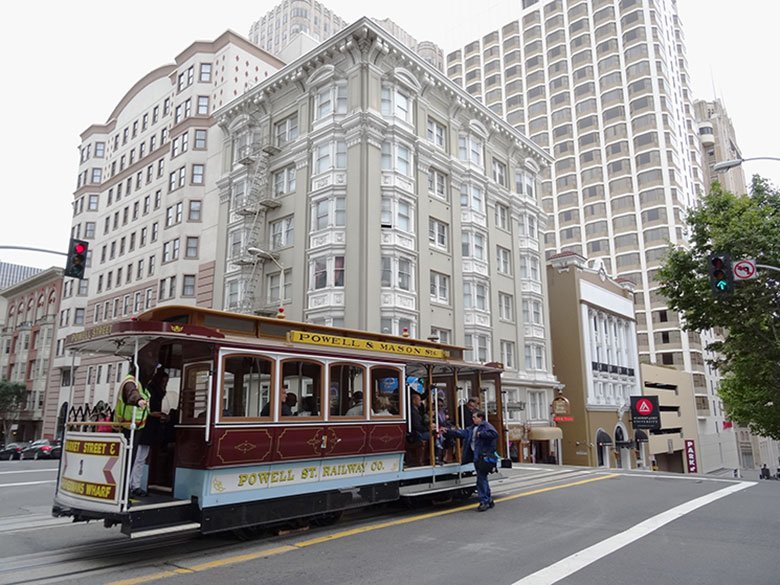 Bondinho nas ruas de San Francsico