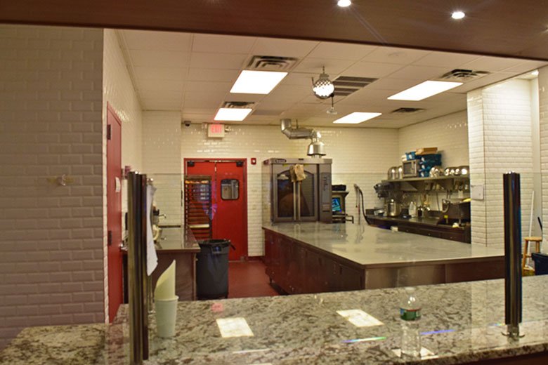Cozinha da Carlo's Bake Shop em New Jersey