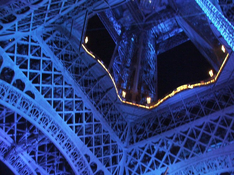 Torre Eiffel vista de baixo