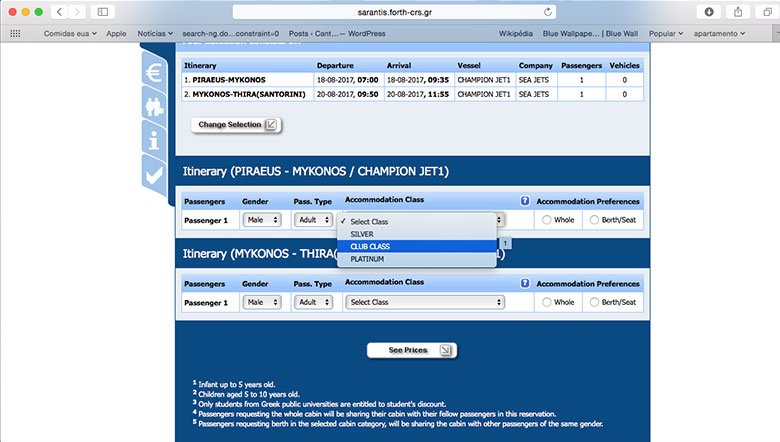 Passo a passo para comprar passagem de barco na Grécia
