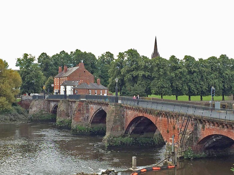 Muralhas de Chester no interior da Inglaterra