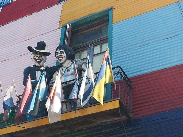 Janela de uma casa no Caminito