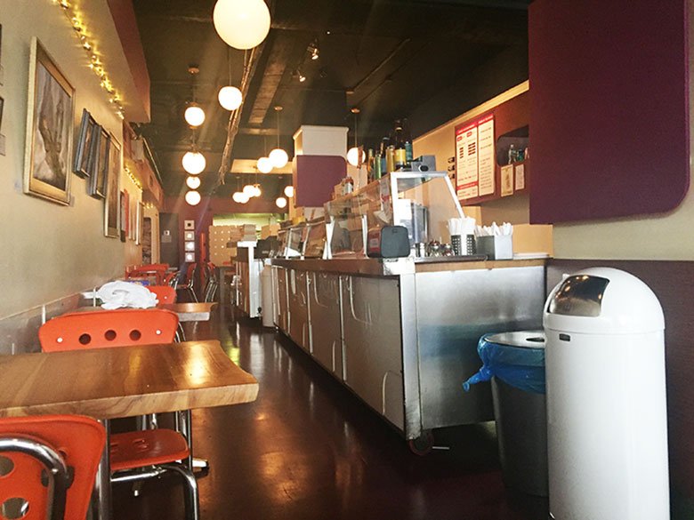 Interior da Pie by the Pound na Union Square