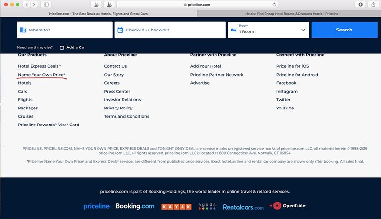 Como reservar hotel no Priceline