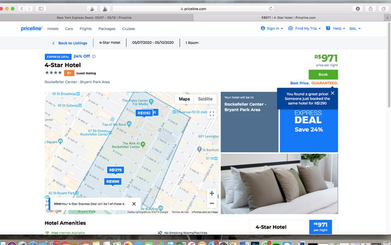 Como reservar hotel no Priceline
