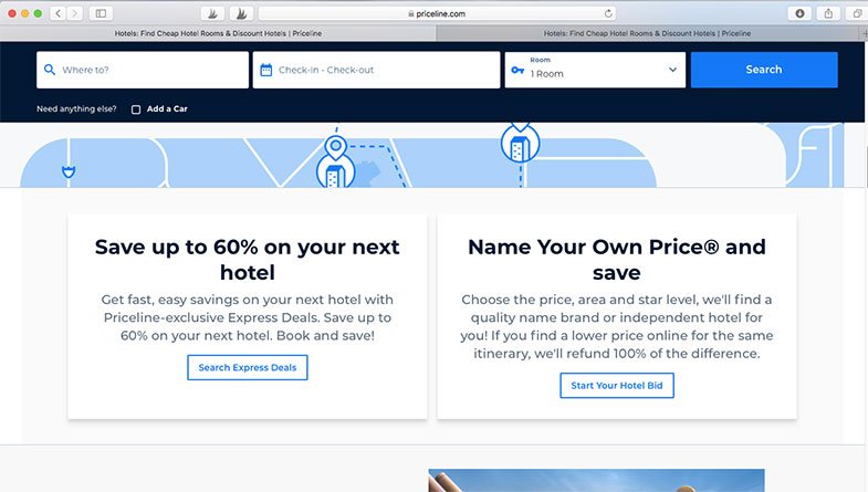 Como reservar hotel no Priceline