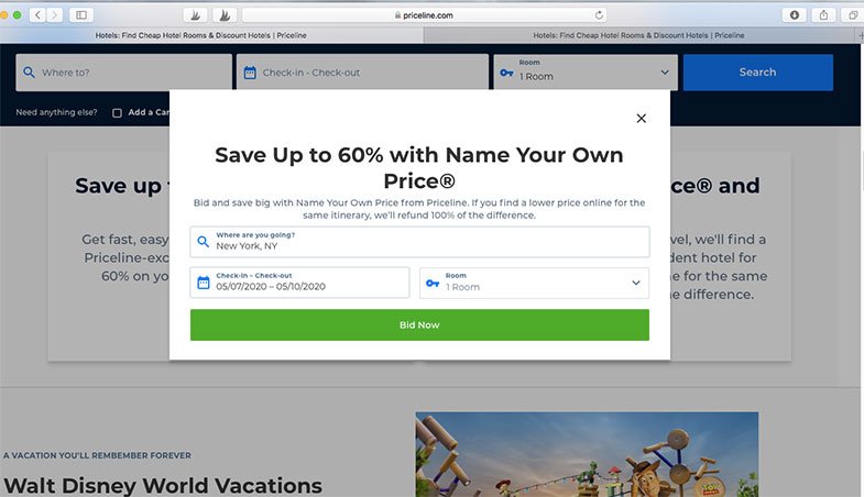 Como reservar hotel no Priceline
