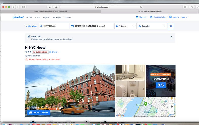 Como reservar hotel no Priceline