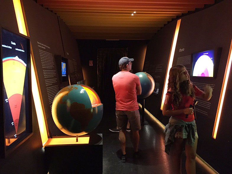 Seção Universo do Museu Catavento em São Paulo