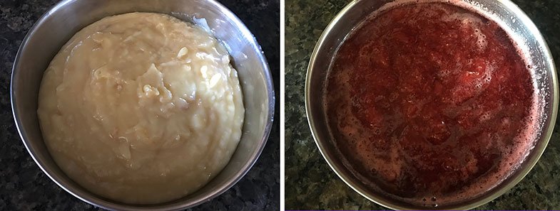 Geleia de morango e brigadeiro branco