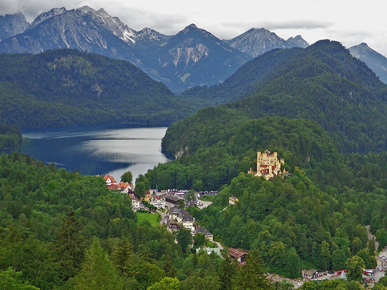 Vista do Castelo de Hohenschwangau