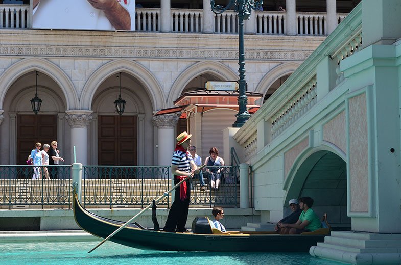 Passeio de Gôndola no Venetian em Las Vegas