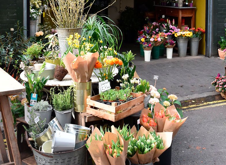 Flores no Borough Market