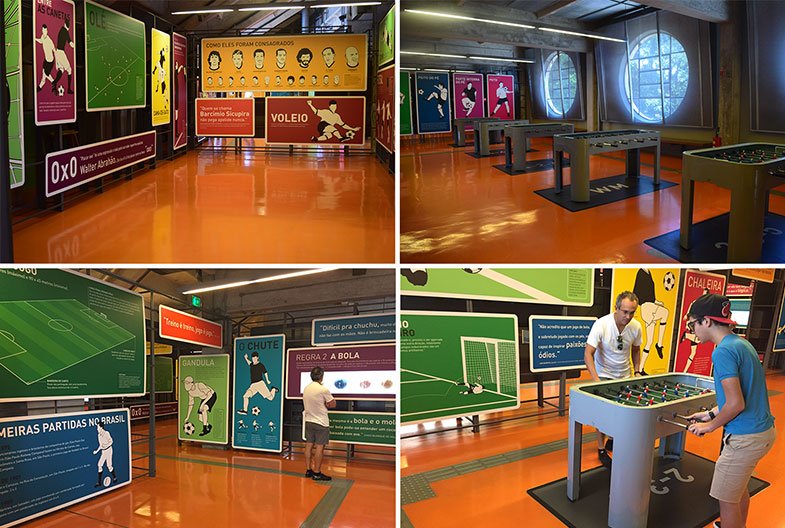 Sala interativa no Museu do Futebol