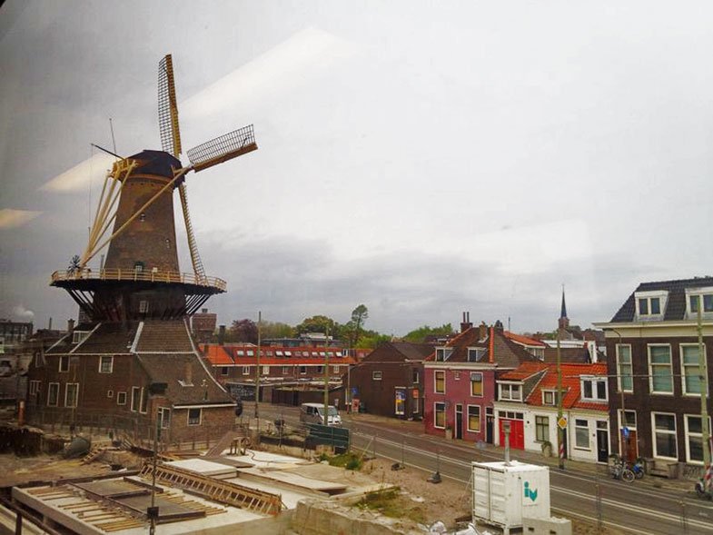 Moinhos de vento Kinderdijk em Roterdã