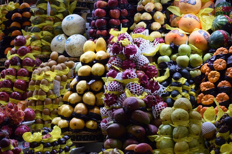 Boxe de frutas do Mercadão