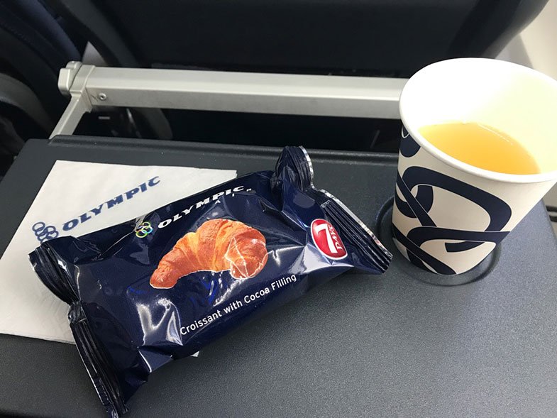Lanche da Ocean Air a caminho de Atenas