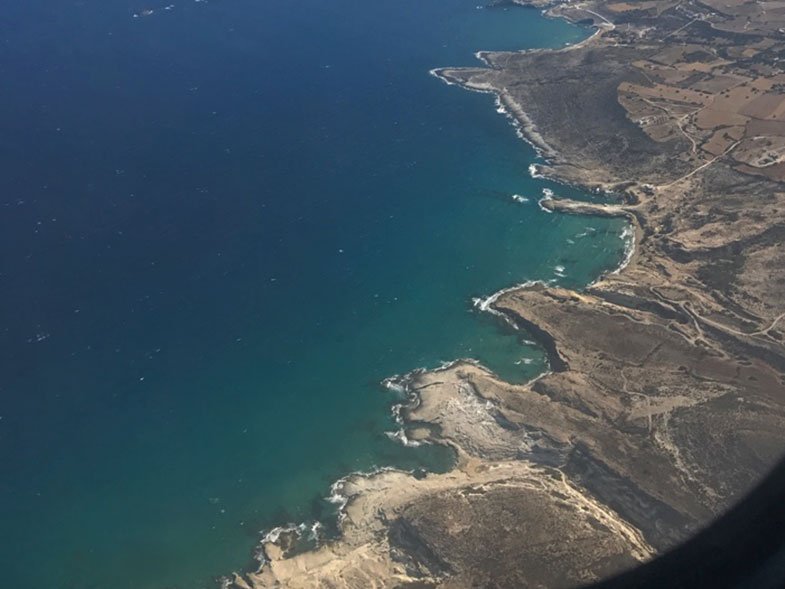 Vista durante o voo com a Olympic Air entre Milos e Atenas