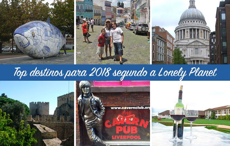 Top destinos para viagens em 2018
