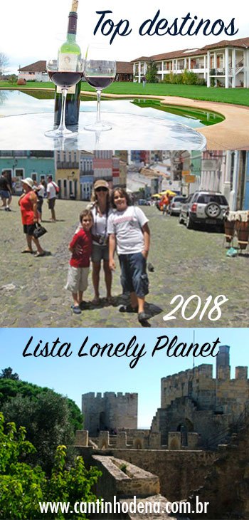 Lista com top destinos para viagens em 2018 segundo a Lonely Planet