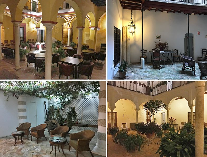 Pátios do Hotel las Casas de la Judería em Sevilha