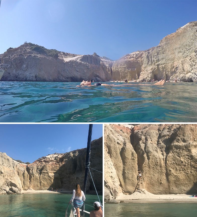 Praia de Tsigrado em Milos