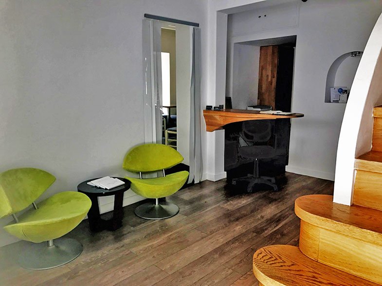 Recepção do hotel em Mykonos