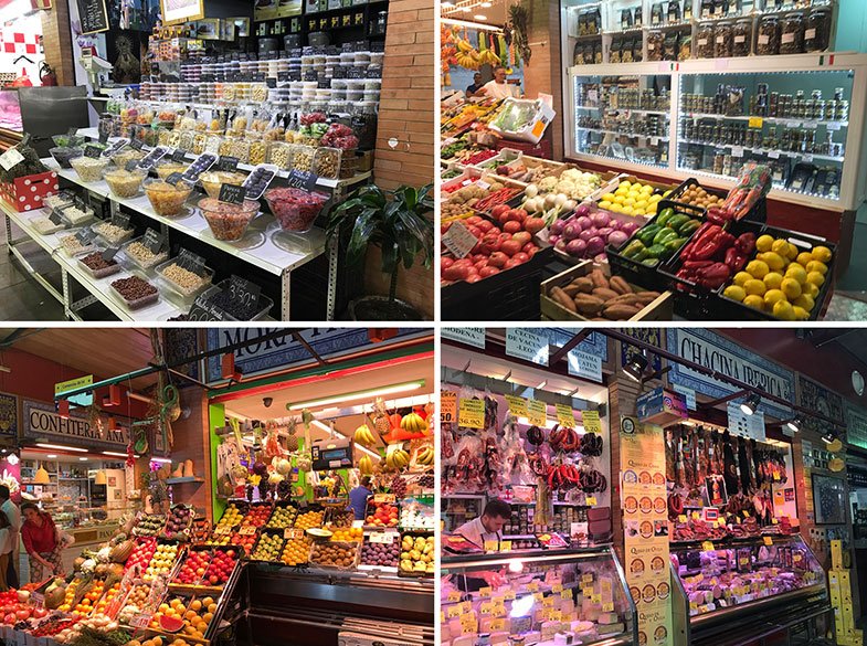 Interior do Mercado de Triana em Sevilha