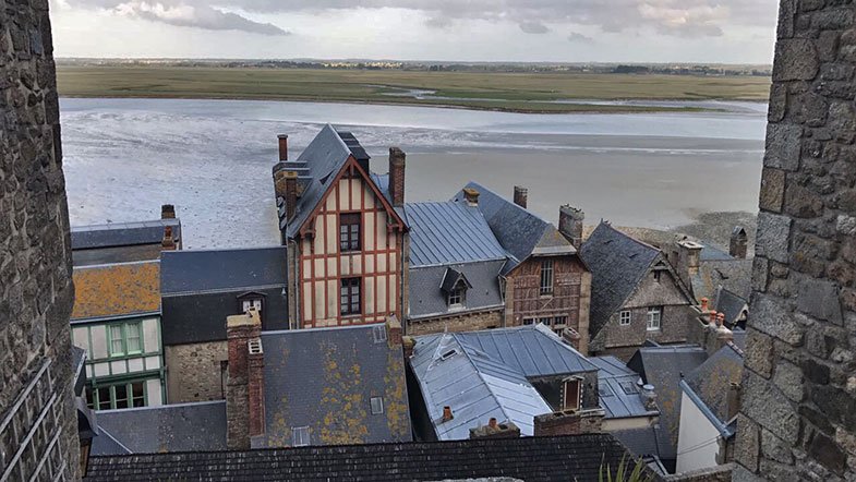 Maré alta no Mont Saint Michel