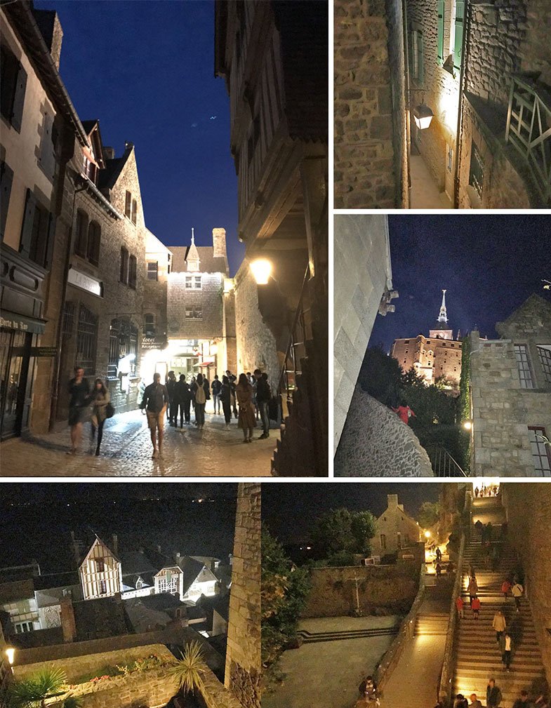 Passeio pelas ruas estreitas do Mont Saint Michel