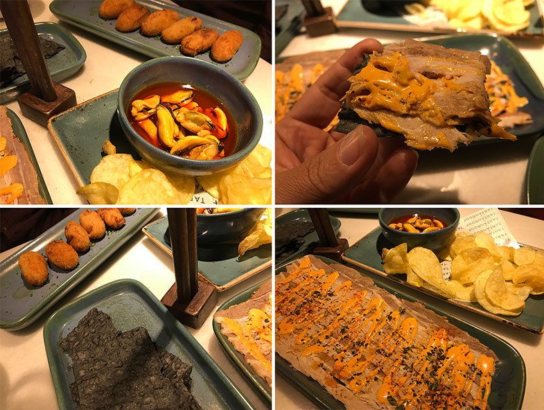 Tapas no Azotea em Madrid