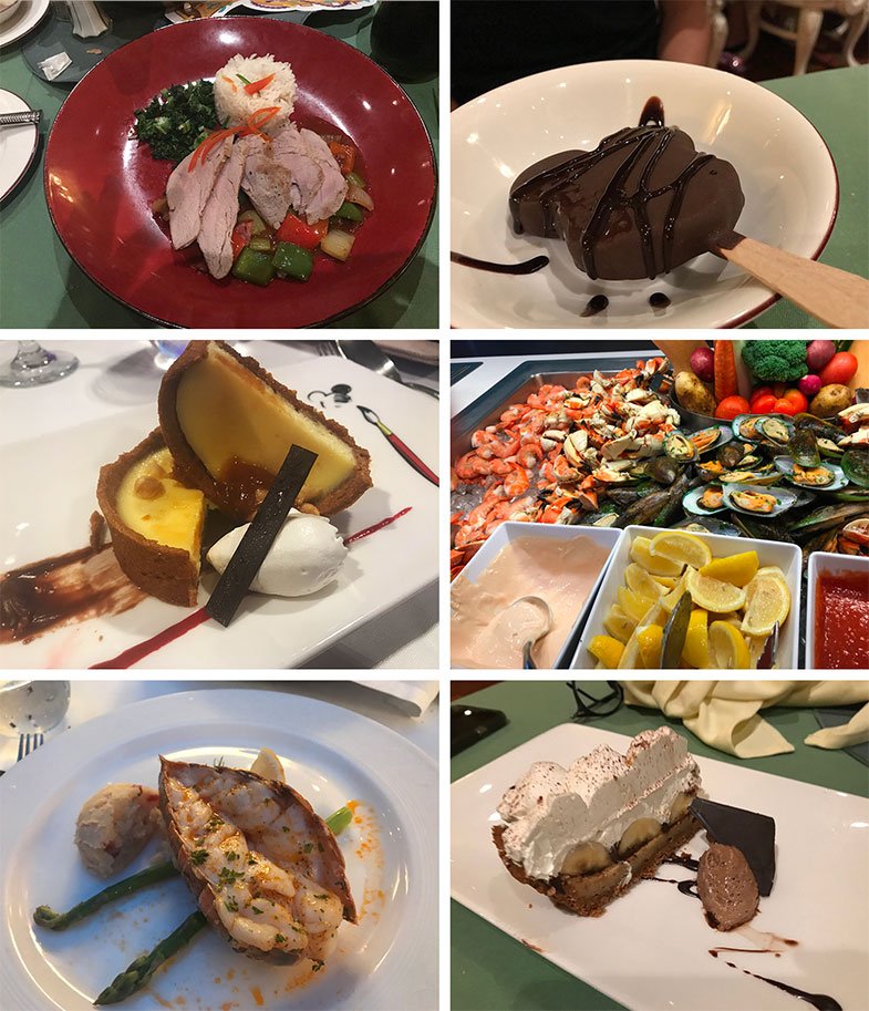 Refeições no cruzeiro Disney Wonder