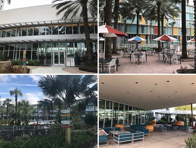 Área de lazer do hotel dentro da Universal