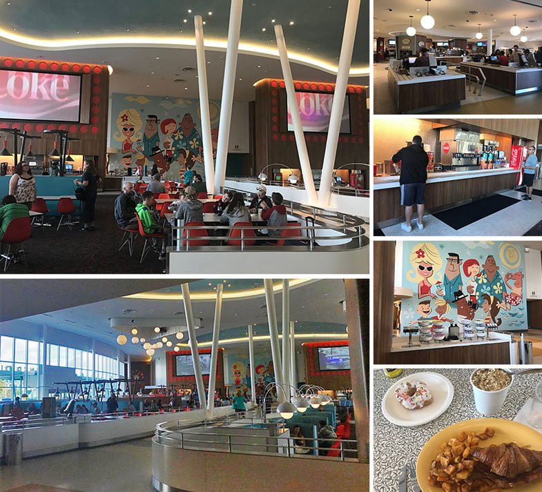 Café da manhã de um hotel dentro da Universal